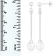 White Cultured Freshwater Pearl Rhodium Over Sterling Silver 7-8mm Drop Earrings