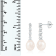 7-8mm White Cultured Freshwater Pearl and Cubic Zirconia Rhodium Over
Sterling Silver Earrings