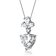 CZ Heart Pendant Necklace In Sterling Silver 16 Inch