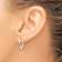 Rhodium Over 14k White Gold 5/8" Heart Hoop Earrings