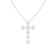 6.5-7mm Button White Cultured Freshwater Pearl Rhodium Over Sterling
Silver Pendant
