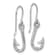 Rhodium Over Sterling Silver Polished Hook Dangle Earrings