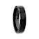VULCAN Flat Black Tungsten Ring with Brushed Center & Polished Edges 4mm