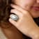 Barse Jewelry Denim Dreams White Mother of Pearl Golden Statement Ring