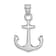 Rhodium Over 14k White Gold 3D Polished Anchor Pendant