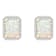 7x5mm Emerald Cut Created Opal And Created White Sapphire 10k Yellow
Gold Halo Stud Earrings