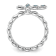 Rhodium Over Sterling Silver Stackable Expressions Cross Blue Topaz Ring 0.12ctw