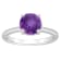 8mm Round Amethyst With Diamond Accents Rhodium Over Sterling Silver
Hidden Halo Ring