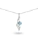 Natural Sky Blue Topaz Sterling Silver Pear Shape Pendant with Chain