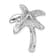 Rhodium Over Sterling Silver Polished Green Crystal Palm Tree Chain Slide