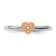 14K Rose Gold Over Sterling Silver Stackable Expressions Diamond Heart
Ring 0.005ctw