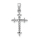 Rhodium Over 14k White Gold Diamond Fleur-De-Lis Cross Pendant