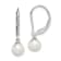 Rhodium Over Sterling Silver 6-7mm Freshwater Cultured Pearl Leverback
Dangle Earrings