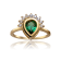 Chrome Diopside and White Topaz 14K Yellow Gold Over Sterling Silver
Ring, 2.24ctw