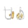Yellow Citrine Rhodium Over Sterling Silver Citrine Round Drop Earrings