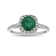 1.20ctw Emerald and Diamond Engagement Ring in 14k White Gold