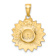 14k Yellow Gold Enameled Yellow Sunflower Pendant