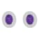 8x6mm Oval Amethyst And White Topaz Accent Rhodium Over Sterling Silver
Double Halo Stud Earrings