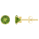 5mm Round Peridot 10k Yellow Gold Stud Earrings