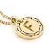 Cardano Initial F Pendant Necklace In 18K Gold Over Bronze