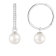 White Cultured Freshwater Pearl 14k White Gold Earrings 8-8.5mm