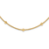 14K Yellow Gold Polished and Diamond-cut Beaded Necklace