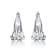 Sculptural Waterfall Hoop Earrings In Rhodium Over Brass