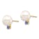 14K Yellow Gold 8-8.5mm White Round Freshwater Cultured Pearl Tanzanite
Post Earrings