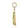 14k Yellow Gold 3D Solid Polished and Textured Hawaii Flip-Flops Charm