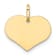 14k Yellow Gold Polished Heart Shaped Disc Pendant