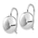 Rhodium Over 14k White Gold Polished Button Earrings