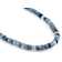 Moss Aquamarine Rondelle Beaded Necklace In Sterling Silver