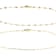 Mirror And Paperclip Chain Bracelet Set In 18K Gold Over Sterling Silver