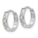 Rhodium Over 14K White Gold Cubic Zirconia Children's Hinged Hoop Earrings