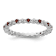 Sterling Silver Stackable Expressions Garnet and Diamond Ring