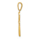 14k Yellow Gold Polished Ankh Cross Pendant