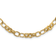14K Yellow Gold Polished and Textured Fancy Link Necklace