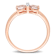 Morganite and Diamond 10K Rose Gold Bow Ring 1.015ctw