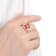 Peach Orange Lab Created Padparadscha Sapphire Rhodium Over Sterling
Silver Cushion Cut Halo Ring