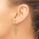 14K Yellow Gold Textured Caduceus Dangle Earrings