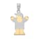 14k Two-tone Gold Satin Small Boy with Hat on Right Charm