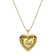 Heart Floral Enamel Pendant Necklace 18"