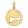14k Yellow Gold Polished Cut-Out CAPE COD Map Charm
