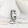HONOLULU Mother of Pearl Inlay Tungsten Carbide Ring with Beveled Edges
and White Diamond 8mm