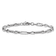 Rhodium Over 14K White Gold Polished Fancy Link Bracelet