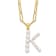 Gold Tone Sterling Silver 3-5.5mm Freshwater Cultured Pearl LETTER K
18-inch Necklace