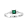 0.34ctw Emerald and Diamond Ring in 14k White Gold