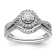 Rhodium Over 14K White Gold Eternal Promise Lab Grown Diamond Halo
Complete Ring 0.554ctw