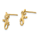 14K Yellow Gold Polished Gecko Stud Earrings