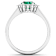 1.75ctw Green Emerald and Diamond 14K White Gold Halo Ring